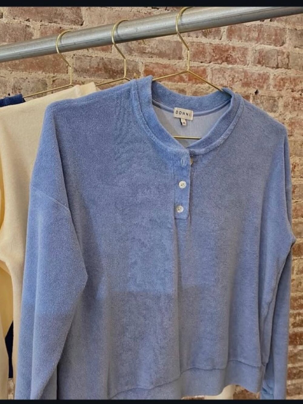 DONNI Terry henley sweatshirt Size:Medium